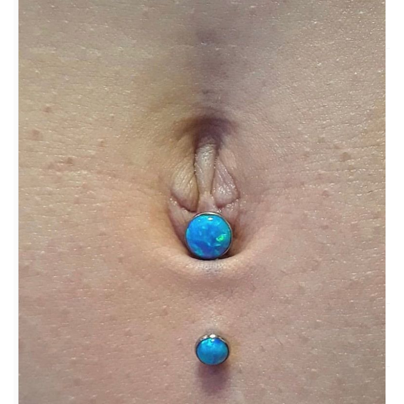 Anti Navel Azul Titanio Grado Implantes